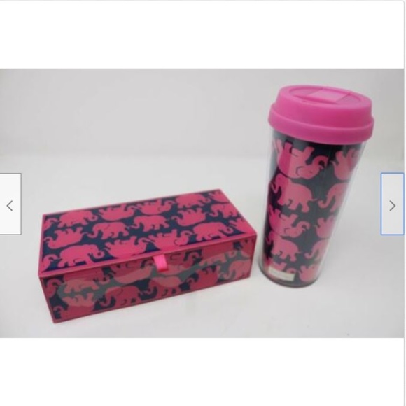 Lilly Pulitzer Elephant Jewelry Box Thermos Set - Picture 2 of 8